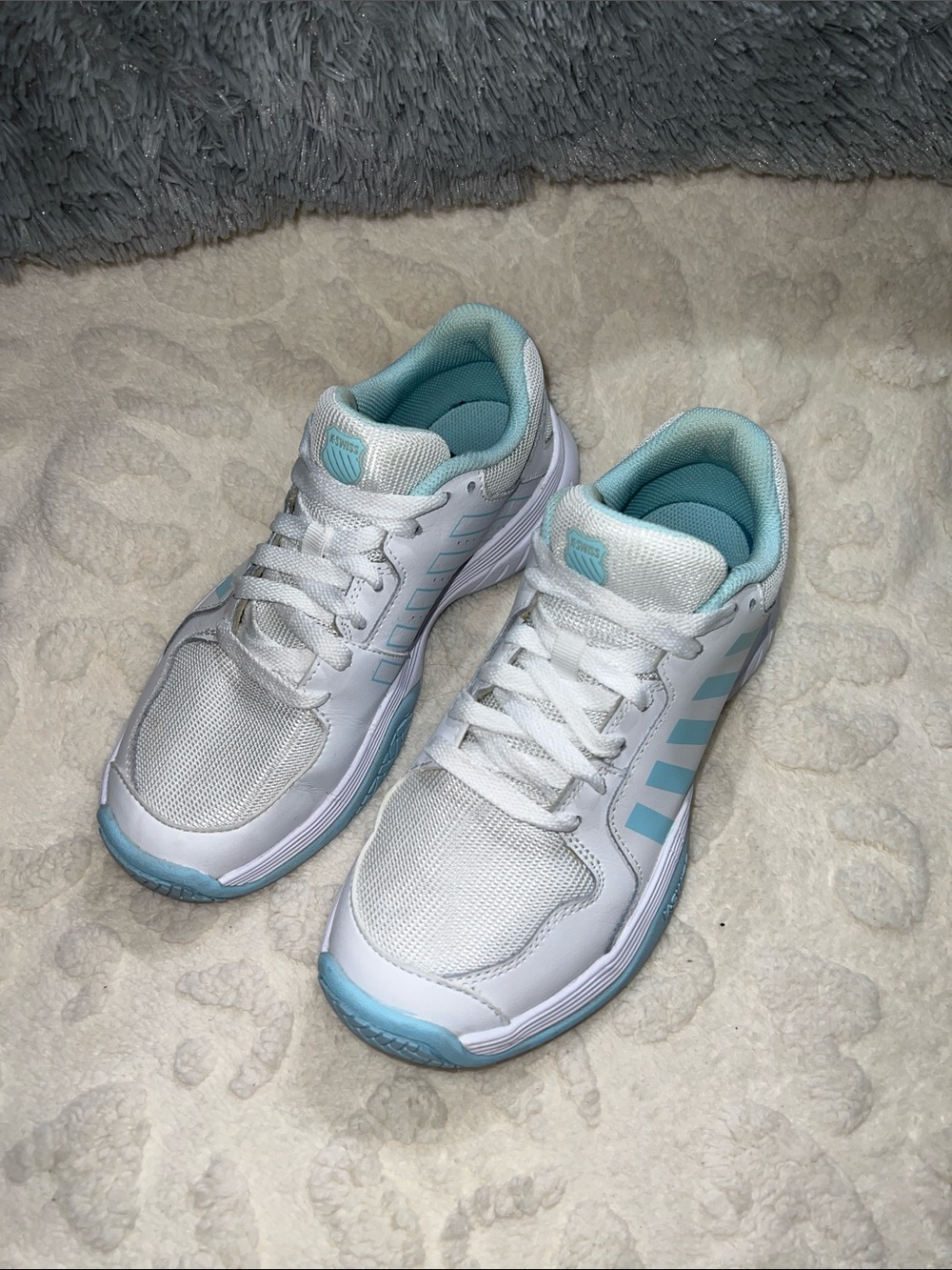 K-Swiss Women’s Court Express Pickleball Sneakers Shoes Size 7.5 White Blue